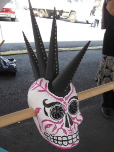 Skull punk sculpture, Mexico City